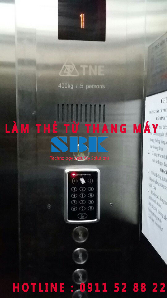 Kiểm soát thang máy bằng thẻ từ 