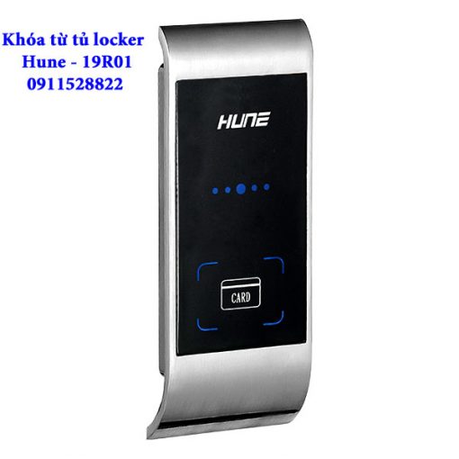 Khóa từ tủ locker Hune - 19AR01, Màu bạc