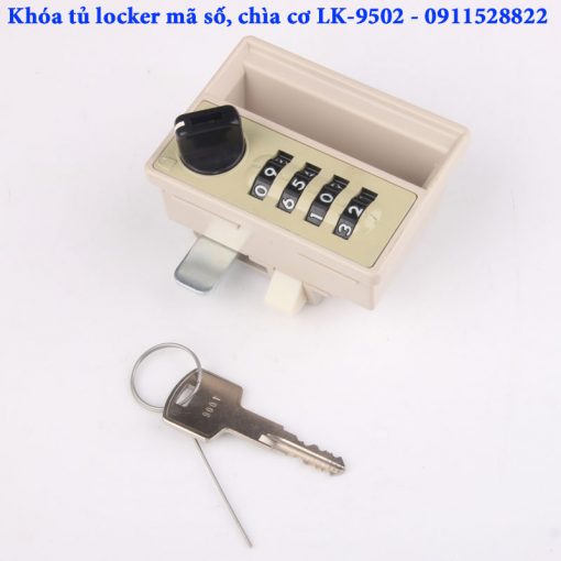 Khóa tủ locker mã số, chìa cơ LK-9502