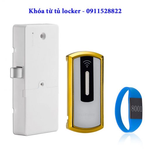 Khóa từ tủ đồ locker LK-1207- viền vàng