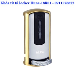 Khóa từ tủ đồ locker Hune - 18R01LP, Màu bạc viền vàng