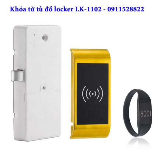 Khóa từ tủ đồ locker LK-1102 - Viền vàng