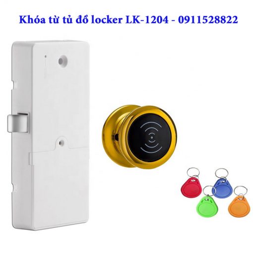 Khóa từ tủ đồ locker - LK1204 - Màu vàng