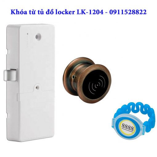 Khóa từ tủ đồ locker-LK-1204-màu đồng