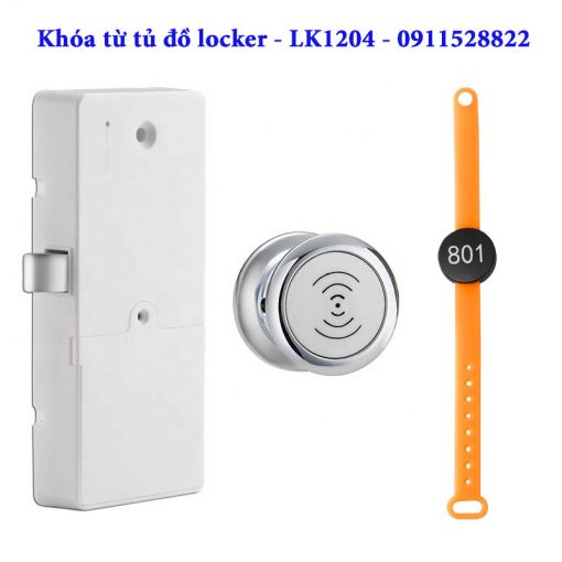 Khóa từ tủ đồ locker - LK1204 - Màu bạc