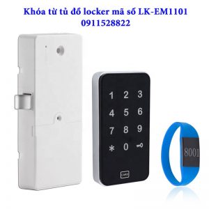 Khóa từ tủ đổ locker mã số LK-EM1101-Viền bạc