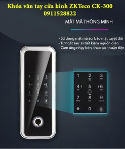 Khóa vân tay cửa kính ZKTeco CK-300