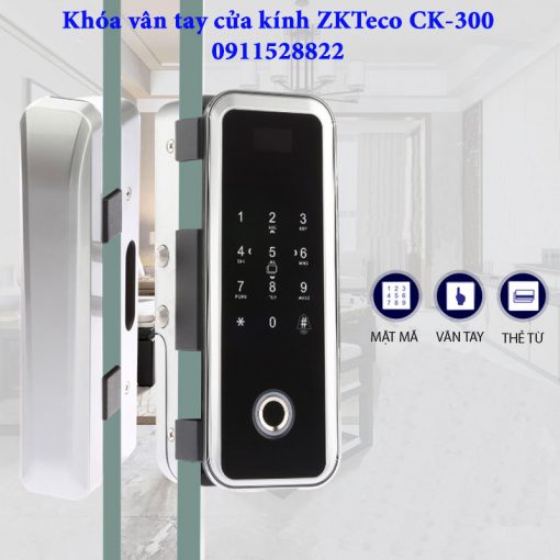 Khóa vân tay cửa kính ZKTeco CK-300