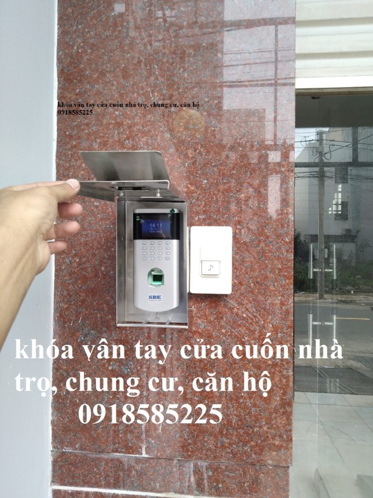 khóa vân tay cửa cuốn nhà trọ, chung cư, căn hộ