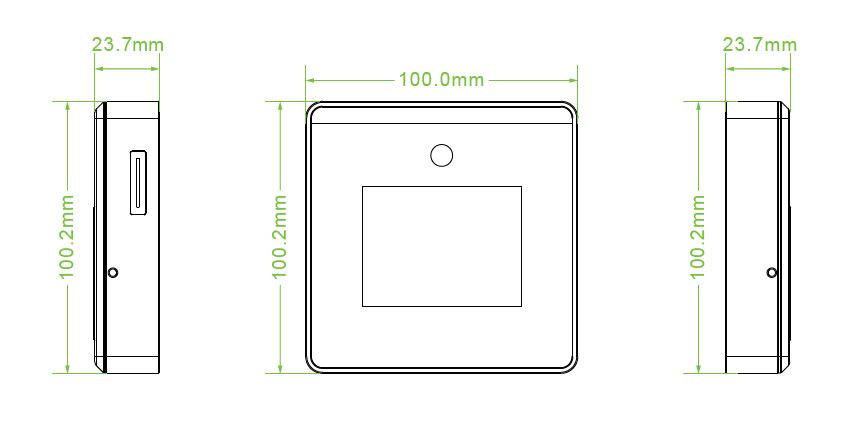 Máy chấm công nhận diện khuôn mặt - Kết nối Wifi MiniTA xFace50 Kích thước Máy chấm công nhận diện khuôn mặt - Kết nối Wifi MiniTA xFace50