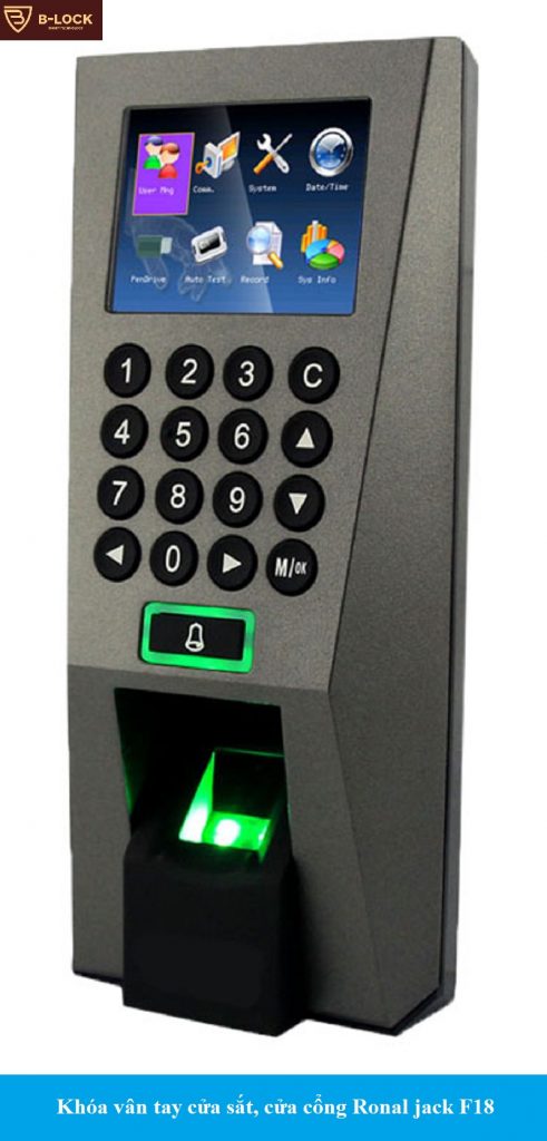 Khóa vân tay cửa sắt, cửa cổng Ronal jack F18