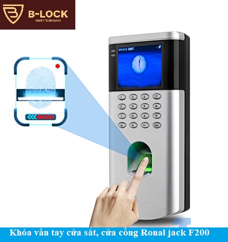 Khóa vân tay cửa sắt, cửa cổng Ronal jack F9S