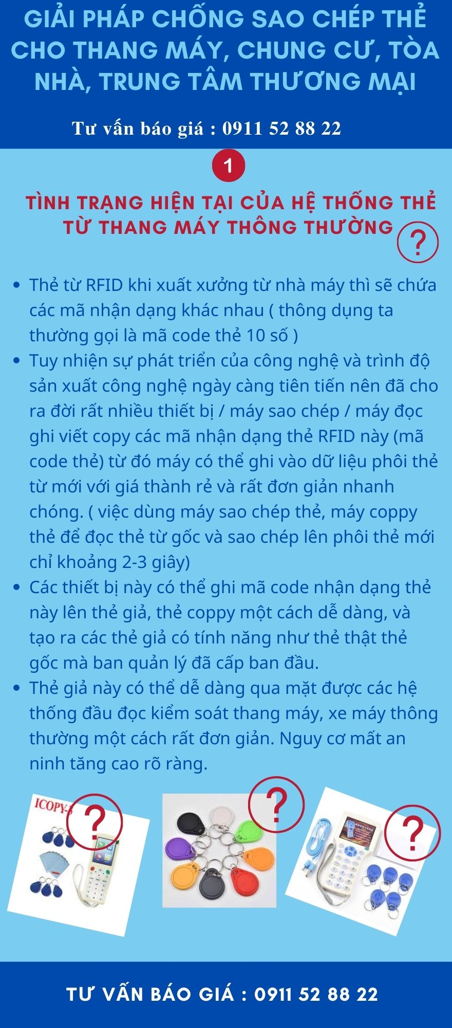 Cách chống sao chép thẻ từ thang máy RFID cho tòa nhà,chung cư giá rẻ
