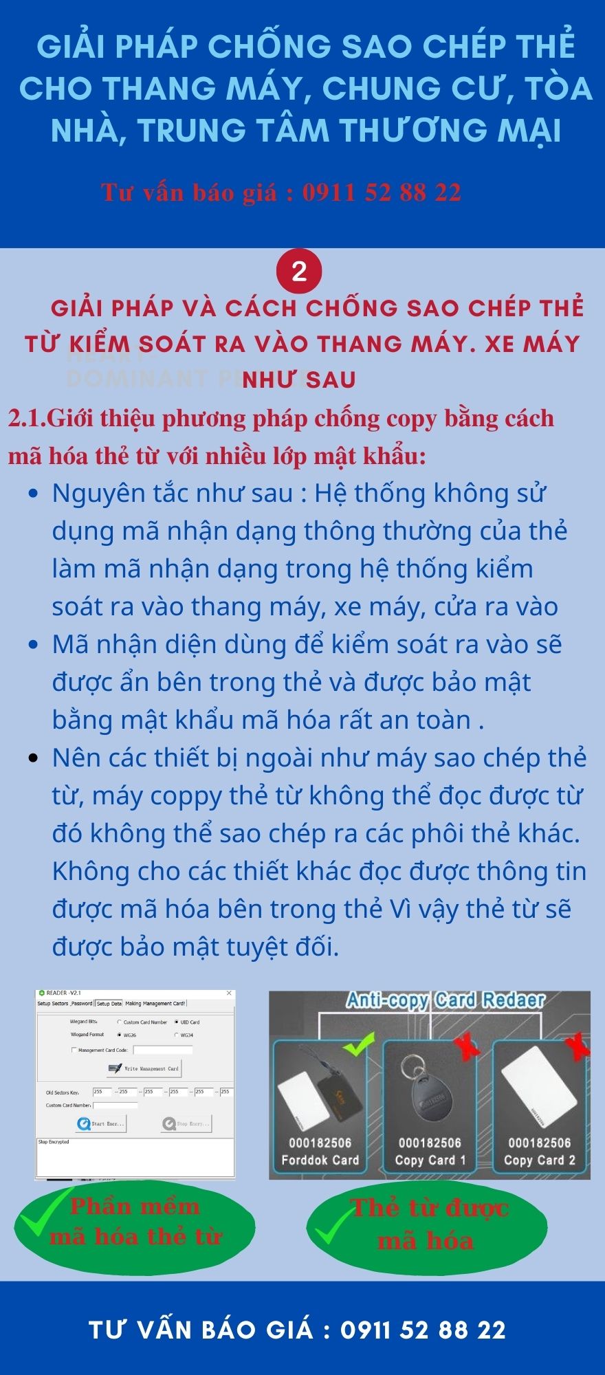 lắp đặt thẻ từ thang máy chống sao chép bằng cách mã hóa mật khẩu trên phần mềm