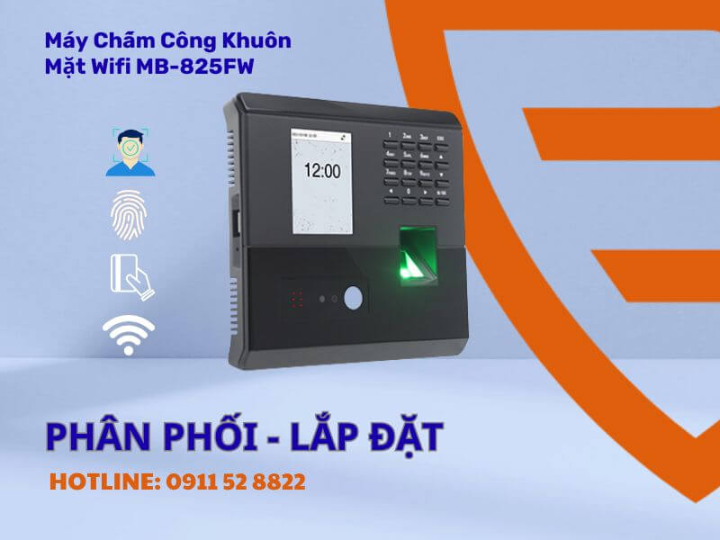 Máy Chấm Công Khuôn Mặt Wifi Ronald Jack MB-825FW - Giải Pháp Quản Lý 4.0 Không Chạm