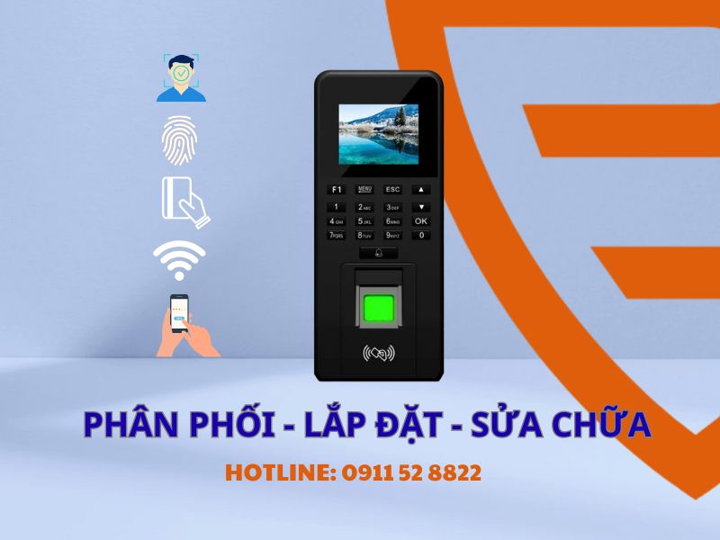 Lắp khóa vân tay cửa sắt cửa cổng nhà trọ Ronald Jack SF200Pro
